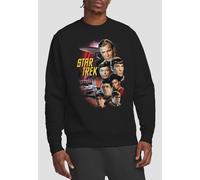 St Original The Classic Crew Crew Sweatshirt, Black Star Trek Black M