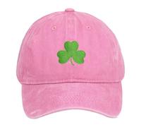 St. Pa Trick's Day Hat Green Baseball Cap Sha Mrock Embroidered for Man Women Funny The Killers Hat (Pink, One Size)