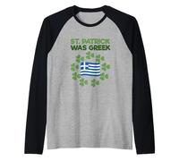 St. Paddy’s Day Greek Irish Funny St Patrick was Greek Raglan Baseball Tee
