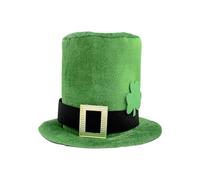 St Paddy's Day Party Hat Green Shamrock Top Hat for Adults, Fun Irish Themed Decorations & Fancy Dress Costume for Festival & Carnival