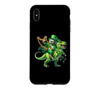 St Paddys Day Sloth Riding A T-rex Dinosaur Funny Art Case for iPhone XS Max
