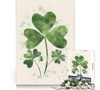 St Paddys Irish Clover Adults Puzzles 1000 Piece Jigsaws Mind Exercise Toy Relaxed Mind Design Assembly Santa Wish Gift 38x52cm