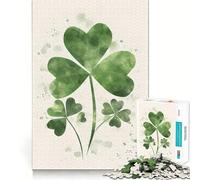 St Paddys Irish Clover Adults Puzzles 1000 Piece Jigsaws Mind Exercise Toy Relaxed Mind Design Assembly Santa Wish Gift 38x52cm