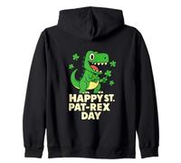 St Pat Rex Day - Funny Dinosaur Shamrock For St Paddys Zip Hoodie