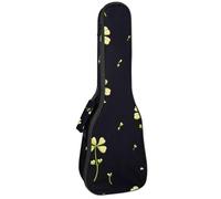 St Patrick Day Luck Four Leaf Clovers Ukulele Case, Padded Bag for 23 Inch Concert Ukulele, Waterproof & Durable
