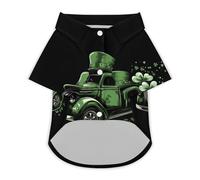 St Patrick Day Truck Dog Shirt for Dogs & Cats Breathable Short Sleeve Pet T-Shirt Lightweight Dog Summer Tops L
