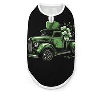 St Patrick Day Truck Dog Shirt for Dogs & Cats Soft Breathable Pet Vest T Shirt Lightweight Dog Tank Top S