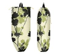 St.patrick Flowers Green Bag Holder For Plastic Bags Reusable Shopping Bag Organizer Plastic Bag Organizer Wall Mount Grocery Store Bag Holder for Home 2 Piecing