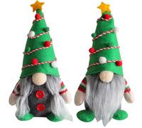 St. Patrick Gnomes Ornaments 2pcs Christmas Gonks Decorations Gnome Handmade Plush Santa Holiday Party Decorations