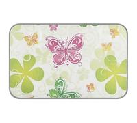 St. Patrick Green Boho Butterfly Summer Dog Cooling mat Gel Self Cooling cat Blankets for Indoor Cats for Puppy Outdoor Portable cama refrescante para Perros M