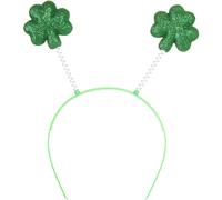St Patrick’s Day 2x Glittery Shamrocks Headband Costume Accessories Adult Car...