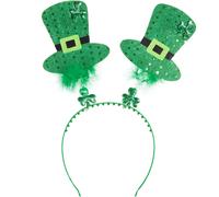 St Patrick’s Day 2x Top Hat Headband with Feathers Costume Accessories Adult ...