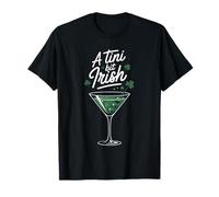 St. Patrick’s Day A Tiny Bit Irish Lucky Irish Girl Cocktail T-Shirt