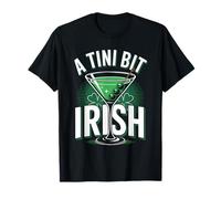 St. Patrick’s Day Cocktail Lucky Irish A Tiny Bit Irish Girl T-Shirt