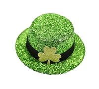 St. Patrick’s Day Hat Hair Clips - Glitter Green Headwear, Festive Costume Accessories | Cute Irish Party Supplies for Women and Girls, Shamrock Hairpins for Parade, Celebration, and Holiday Events
