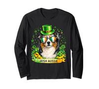 St Patrick’s Day Irish Australian Shepherd Lucky Shamrock Long Sleeve T-Shirt