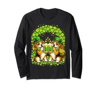 St Patrick’s Day Irish Beagle Beer Shamrock Dog Lover Men Long Sleeve T-Shirt