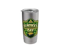 St Patrick’s Day Irish Crest Design Celtic Shamrock Badge Stainless Steel Insulated Tumbler