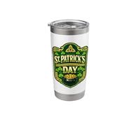 St Patrick’s Day Irish Crest Design Celtic Shamrock Badge Stainless Steel Insulated Tumbler