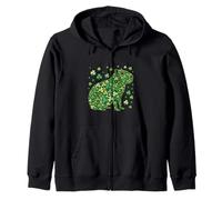 St Patrick’s Day Irish Luck Capybara Shamrock Paddy’s Day Zip Hoodie