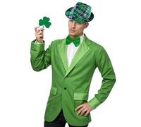 St Patrick’s Day Leprechaun Hat Green Irish Ethnic Bucket grid Hat Mini Costume For Adults Saint Outfits Fancy Dress Decorations Newsboy Comfortable Leisure Accessories (Green, One Size)