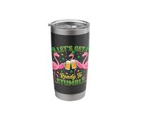 St. Patrick’s Day Let's Get Ready to Stumble Flamingo Party Stainless Steel Insulated Tumbler