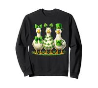 St Patrick’s Day Lucky Ducks Shamrock Clover Green Irish Sweatshirt