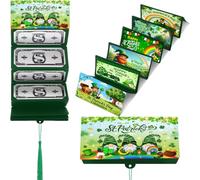 St. Patrick’s Day Money Envelopes For Cash - 10 Slots Cash Gift Card Holders Surprise Envelope, Fun Creative Money Gift Idea for Women, Men, Kids, Teens, Parents, Friends (Green, 1Pcs)