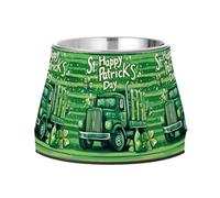 St. Patrick′s Day Pets Water&Food Bowls Non Slip Stainless Steel Pets Basic Bowls for Medium Dogs Slow Down Eating