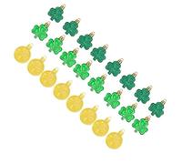 St Patrick ' s Day Shamrocks Ornament, Tree Ornament, Green Shamrocks Decors for Table, Shelf, Festival Parties Favor Irish Hanging Decorations