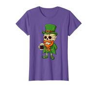 St. Patrick’s Day Sugar Skull Leprechaun with Beer Funny T-Shirt