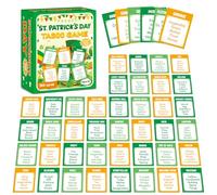 St. Patrick’s Day Taboo Game Cards 108 Cards with Don't Say Forbidden Words Challenge Lucky Shamrock Holiday Party Games for Game Night Families Classrooms Office Groups Gifts Custom Blank Card