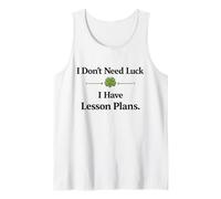 St Patrick’s Day Teacher Lucky Teach Lesson Plans Clover Tank Top