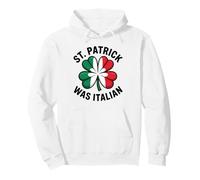 St. Patrick Was Italian Shamrock Clover Saint Patricks Day Pullover Hoodie