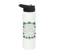 St Patricks Cork Ireland Irish Drinking Team Shamrocks Stainless Steel Insulated Water Bottle