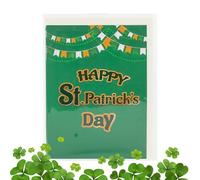 St. Patrick's Day 3D Greeting Card - 50g 3D Greetings | Festive Celebration Pop Card For Women Mom Daughter Men Sister Wife Adult Son Friend Girl Dad Boy Husband Kids Party School Classroom