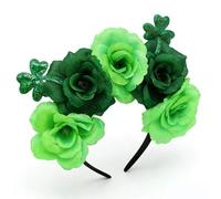 St Patricks Day Accessories Green Headband,St Patricks Day Headband St. Patrick Hair Bands Irish Saint Paddys Fancy Dress Costume Shamrock Green Head Band Props for Patriks Clover Headbands Gifts