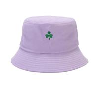 St Patricks Day Accessories St Patricks Day Hat Irish Shamrock Print Hat Paddys Day Supplies Green Day Trilby Hat St Patricks Day Fancy Dress Celebration Hat Persoanlity Green (1B-Purple, One Size)
