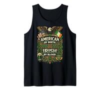 St Patrick's Day American by Birth Irish by Blood Tank Top