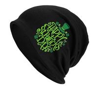 St. Patrick's Day Beanie Chemo Hat Cancer Headwear Knitted Hats Baggy Slouchy Skull Cap Nightcap Winter Hats for Men Women, St. Patrick's Day Green Shamrock 10, One size