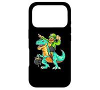 St. Patrick's Day Beer Drinking Leprechaun Riding A T-Rex Case for iPhone 17 Pro