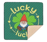 St. Patrick's Day Cartoon Cutie Dwarf Large Sturdy Baby Play mat Activity Gym for Indoor Outdoor Portable Foldable Tummy Time & Crawling Mat for Babies Infants Toddlers, 50'' x 50''tapete de