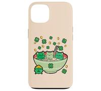 St Patricks Day Cats Ramen Cute Saint Pattys Women Men Kids Case for iPhone 13