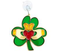 Westmon Works St Patricks Day Claddagh Suncatcher Irish Shamrock Window Ornament Sun Catcher Decoration