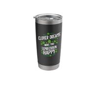 St Patricks Day Clover Dreams Make This Leprechaun Happy Stainless Steel Insulated Tumbler