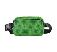 St. Patrick's Day Clover Lucky Green Cute Waist Pack Crossbody Bag for Women Men Teenagers Small Cross Body Bag Belt Pack with Adjustable Strap for Travel Running Hiking, St. Patrick's Day Clover