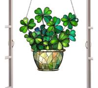 St Patrick's Day Clover Ornaments, Irish Ornaments Decor, Clover Pendant Car Decor, St Patrick's Day Window Decor, Four Leaves Clover Sign, Acrylic Clover Pendant, Clover Ornament