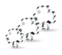 St Patricks Day Cookie Cutter,3 Pcs Stainless Steel Shamrock Biscuit Cutters,St Patricks Day Gifts for Women Baking on St. Patrick's Irish Party