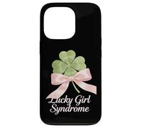 St Patricks Day Coquette Bow Shamrock Lucky Girl Syndrome Case for iPhone 13 Pro