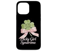St Patricks Day Coquette Bow Shamrock Lucky Girl Syndrome Case for iPhone 13 Pro Max